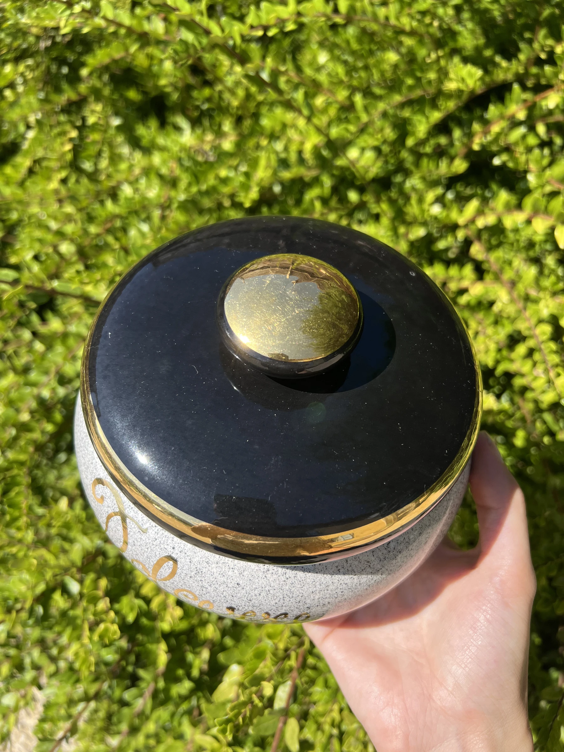🍬 Vintage Bonbonnière Tellatin Bassano Italië keramiek Dolcezze met deksel – photo 2